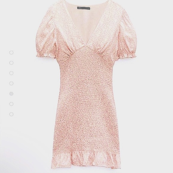 Zara Dresses & Skirts - 𝐍𝐖𝐎𝐓 𝐙𝐀𝐑𝐀 𝐏𝐢𝐧𝐤 𝐅𝐥𝐨𝐫𝐚𝐥 𝐑𝐮𝐜𝐡𝐞𝐝 𝐏𝐫𝐢𝐧𝐭𝐞𝐝 𝐃𝐫𝐞𝐬𝐬